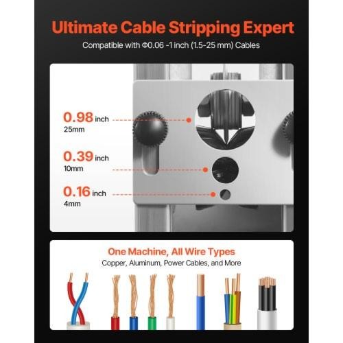 Manual Wire Stripping Machine 0061 in Copper Stripper with Hand Crank or Drill