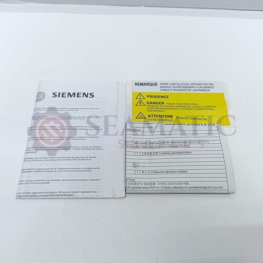 New Siemens 6SL3210-5BE23-0UV0 Inverter Drive, 3 kW, 3 Ph, 400 Vac, 7.3A, V#978