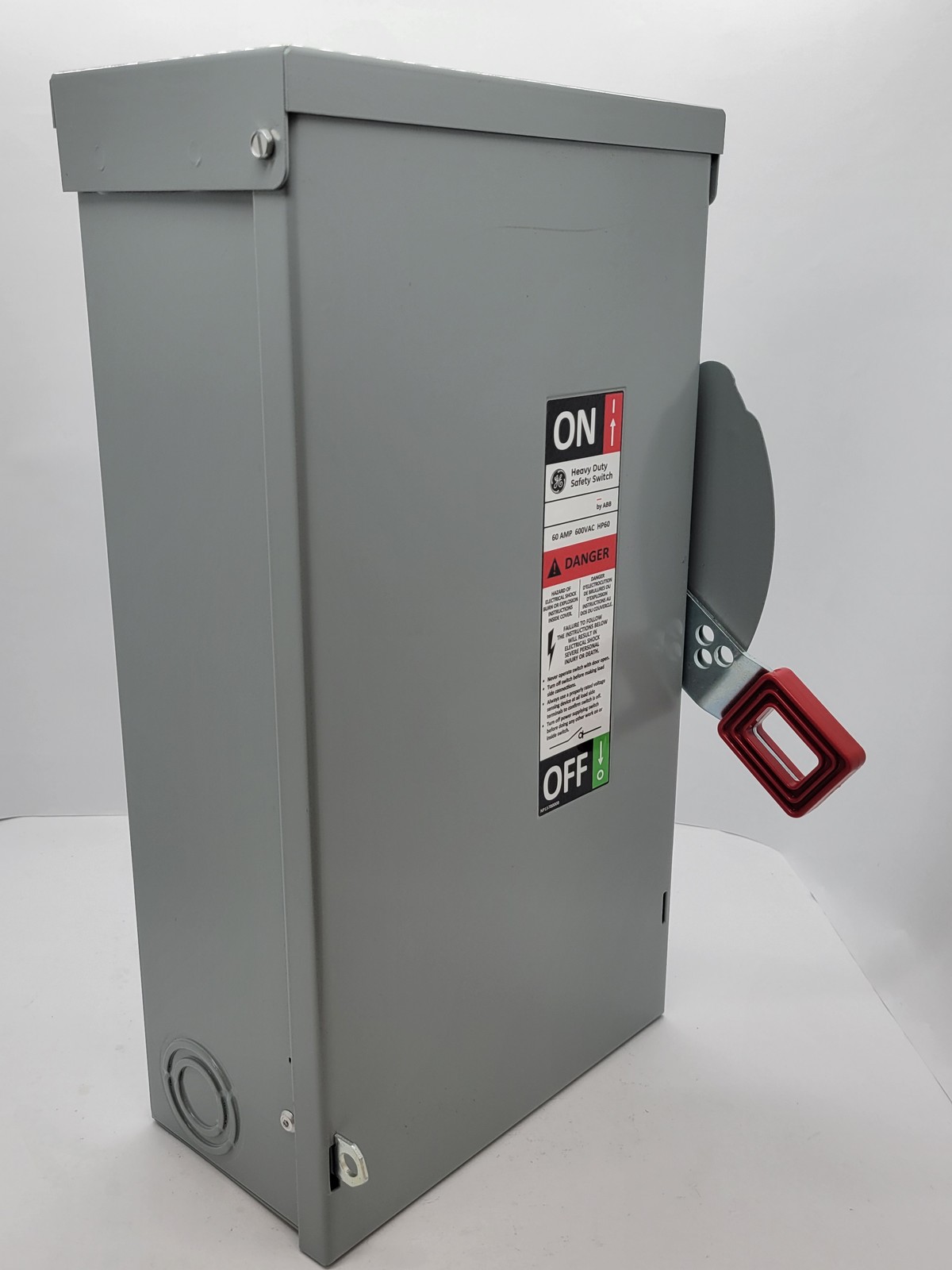 General Electric THN3362R Non-Fusible Heavy Duty Safety Switch 60A 3P 3W 600V