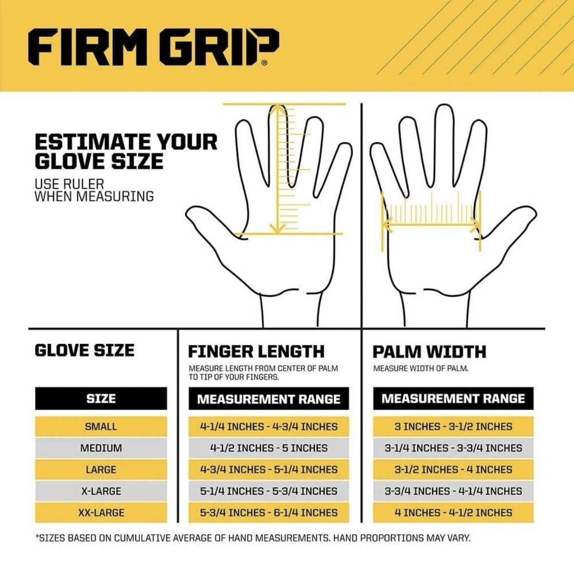 Firm Grip Work Gloves X-Large 3 Pack Utility Safety Durable Padded Knuckles Grip