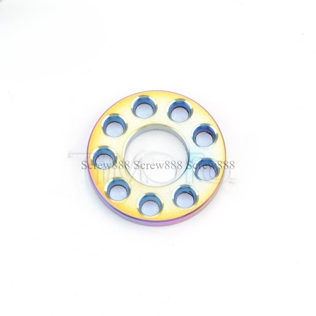 6pcs Titanium Washer M6 M8 M10 Drilled Hole Decoration Spacer Gaskets for Motor