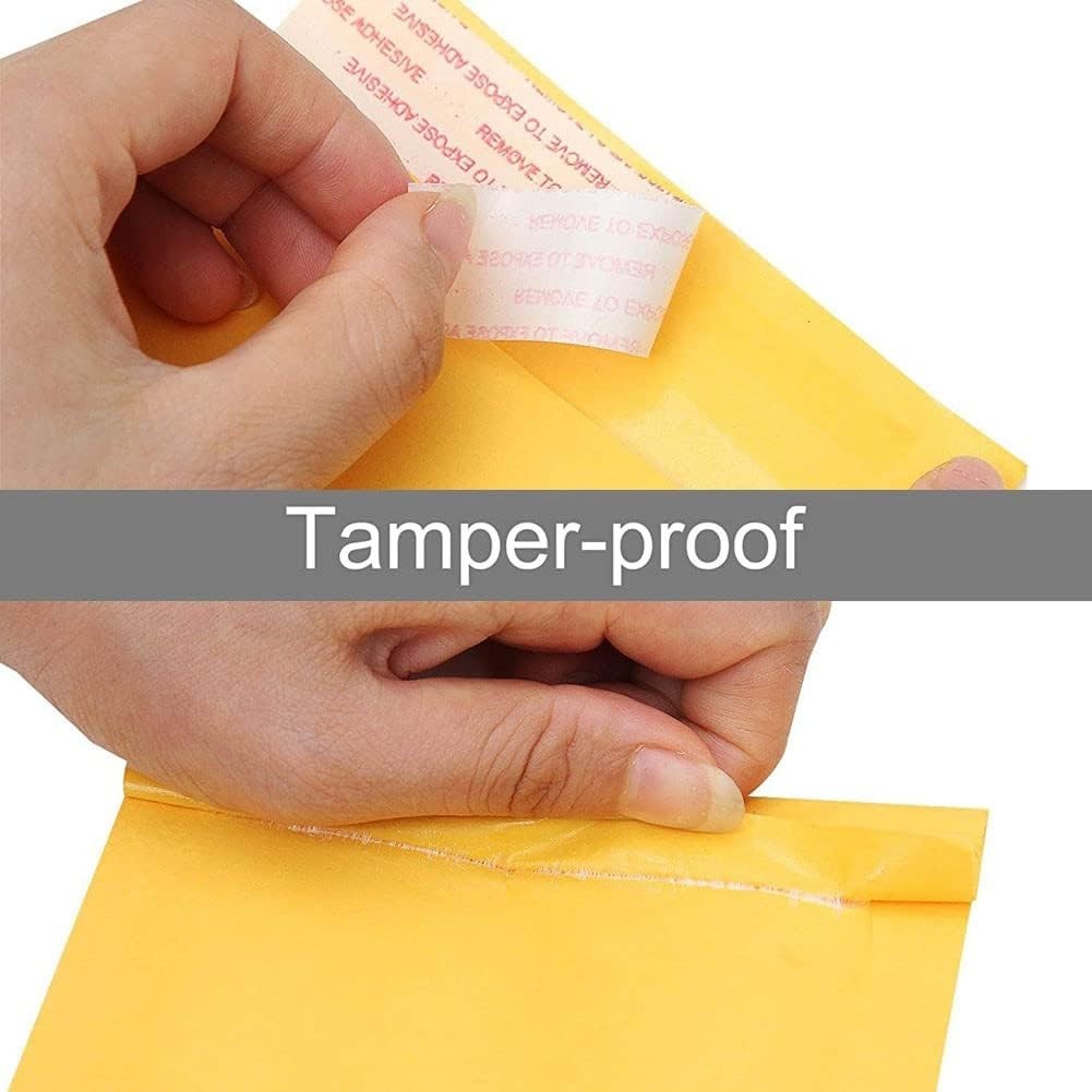 Kraft Bubble Mailers 4×8 Inch 100 Pcs,Small Self-Sealing Mail Shipping Bags,Y…
