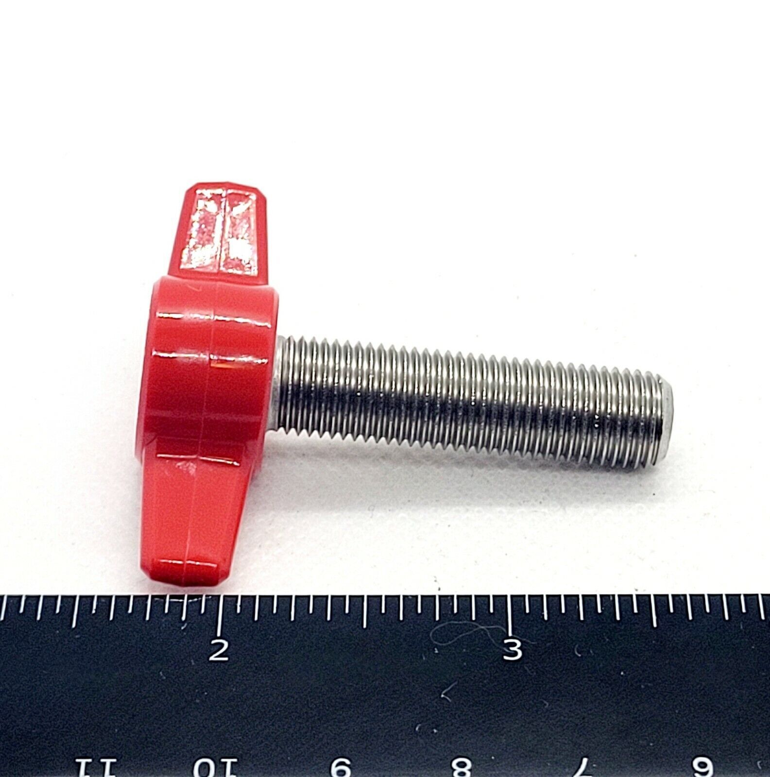 3/8″-24 Thumb Screw T Bolts Fine Thread Red Tee Wing Knob Stainless Steel UNF