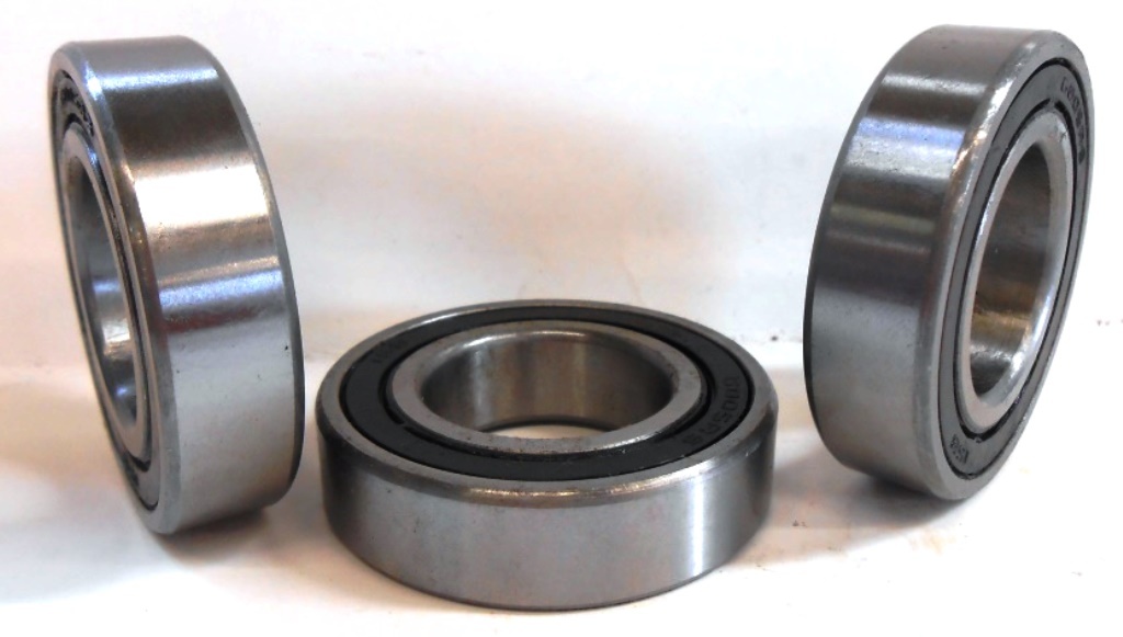 BEARINGS, 6005RS, LOT OF 3, UNKNOWN BRAND, 25 X 47 X 12 MM