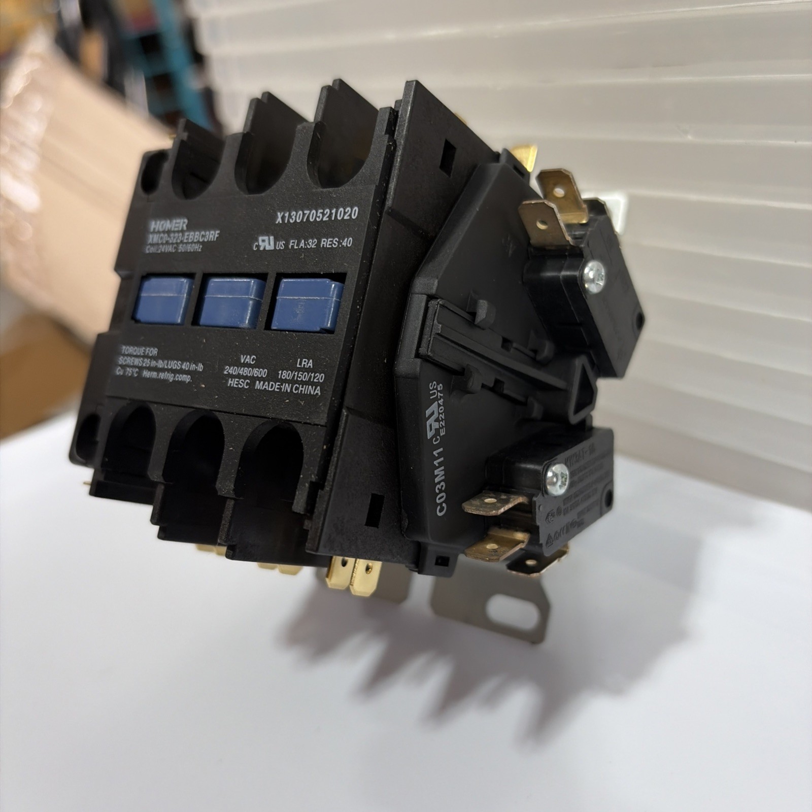 Liebert Homer 24V XMC0-323-EBBC3RF 3-Pole 32 Amp Definite Purpose Contactor XMC0