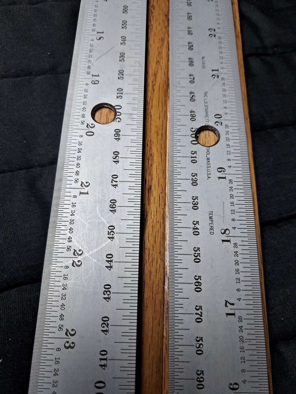 Starrett No. C636-1000 1000mm 39-1/4″ Spring Tempered Steel Rule Machinist Scale