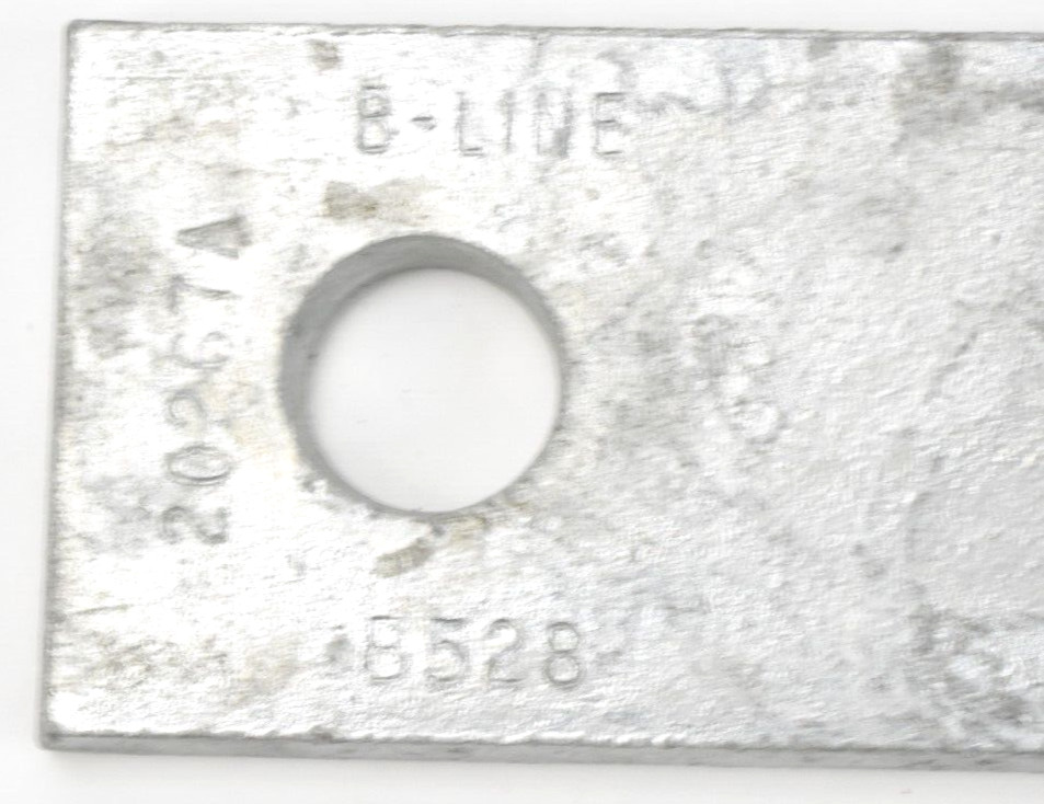 Lot of 25 – NEW Eaton B-line B528 Two Hole Splice Plate ZINC PLATED