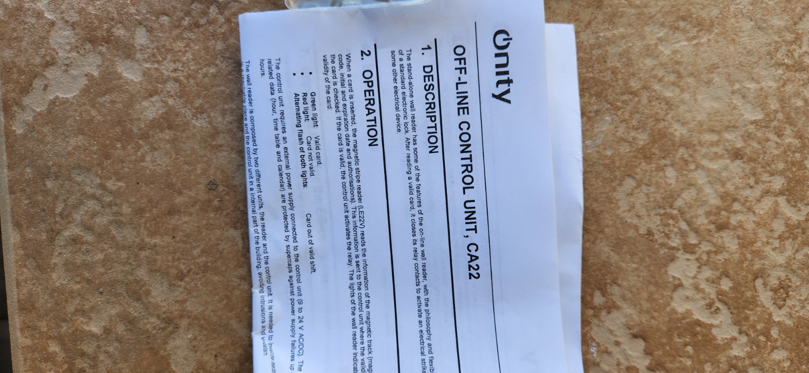 Onity CA22 Remote Card Reader – Stand Alone Control – New In BOX 📦