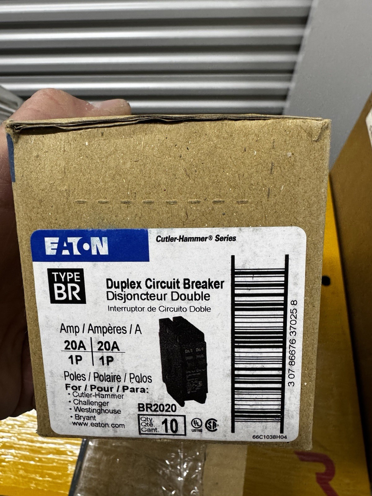 10 Pack Eaton BR2020 20A 120V Tandem Breaker – Black FREE SHIPPING!