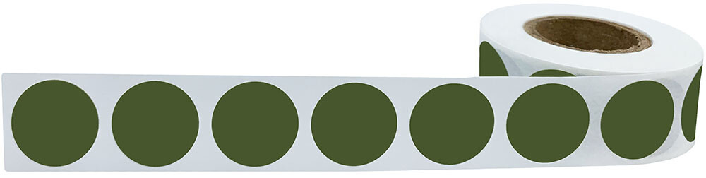 Circle Dot Stickers | 0.75″ Inch Round | 500 Pack | Pick One Color