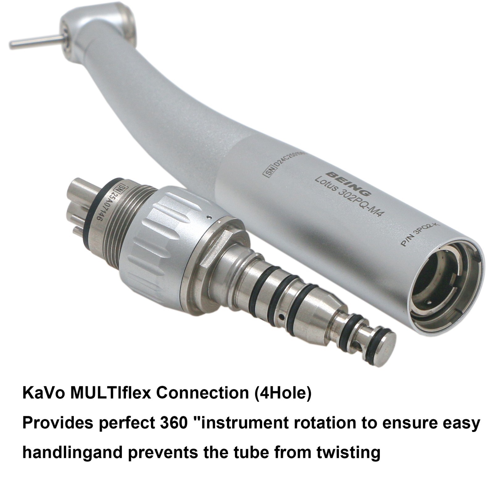 BEING Dental High Speed Fiber Optic Handpiece 4/6Hole Coupler Fit KaVo MULTIflex