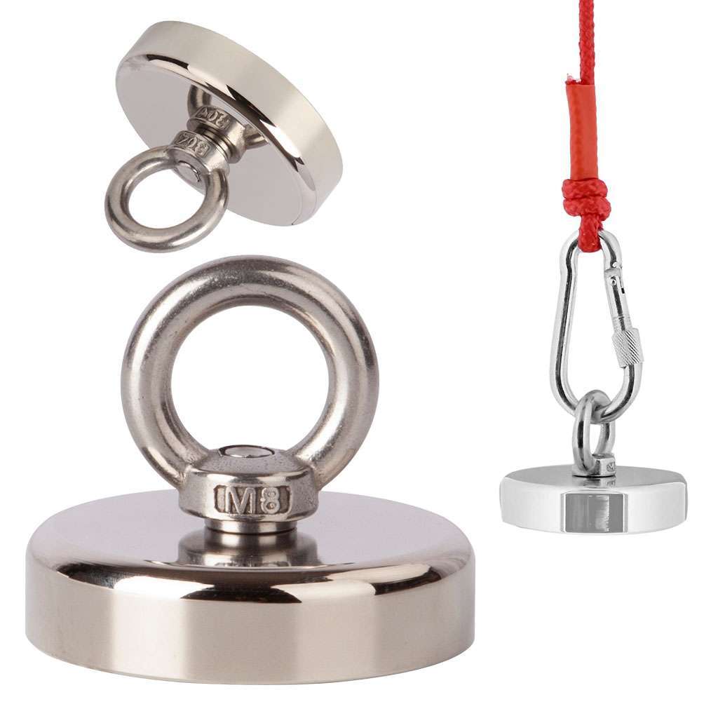 400-1000LBS Fishing Magnet Pull Force Heavy Duty Strong Neodymium Kit Rare Earth