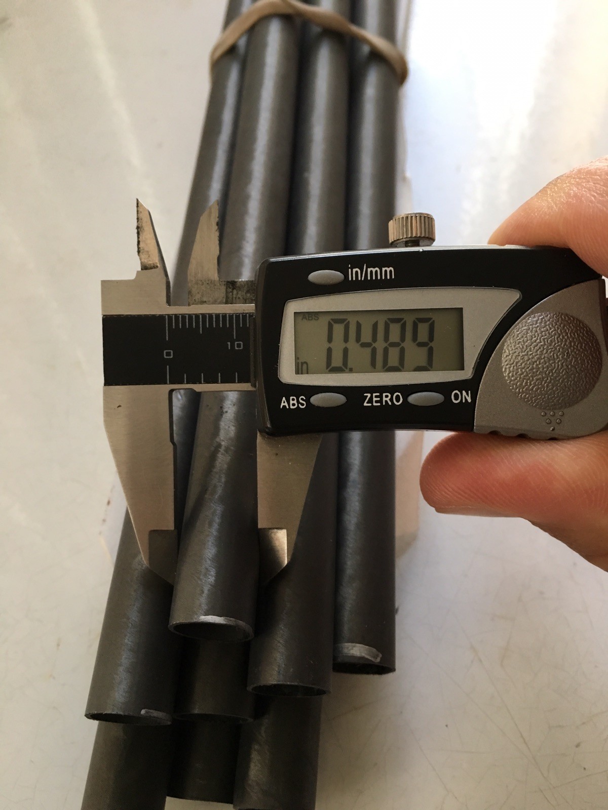 Carbon Fiber Tube 1/2″ x 63″ Made in USA. .44″/11.13mm ID .5 inch OD