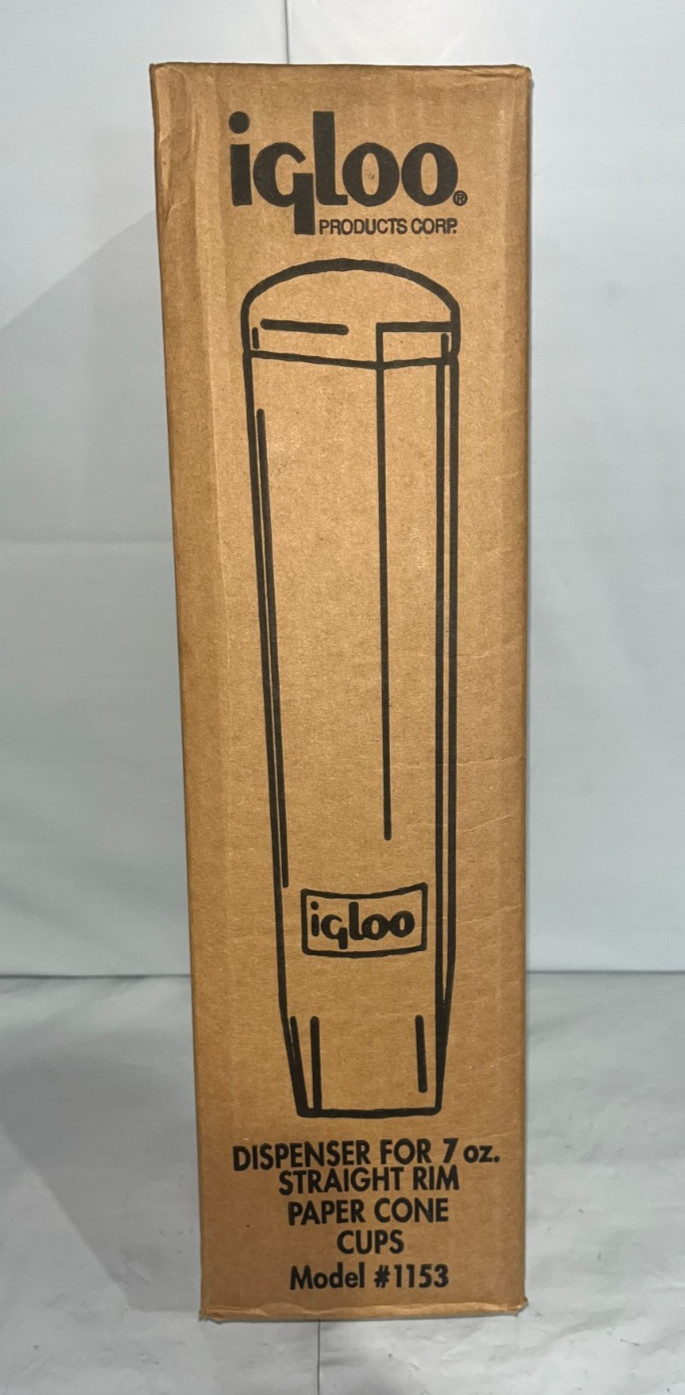 NEW IN BOX! 1153 IGLOO DISPENSER FOR 7 OZ STRAIGHT RIM PAPER CONE CUPS MODEL