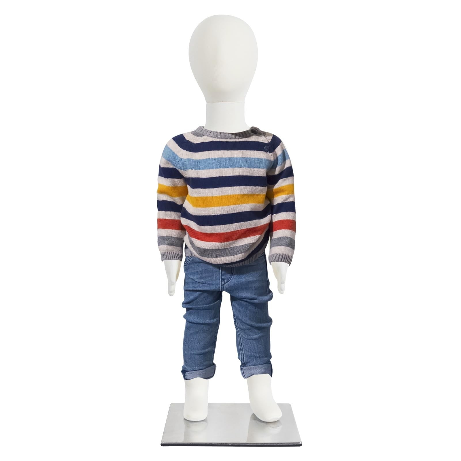 Kids Mannequin Child Dress Form Foam Flexible Full Body Manikin with Removabl…