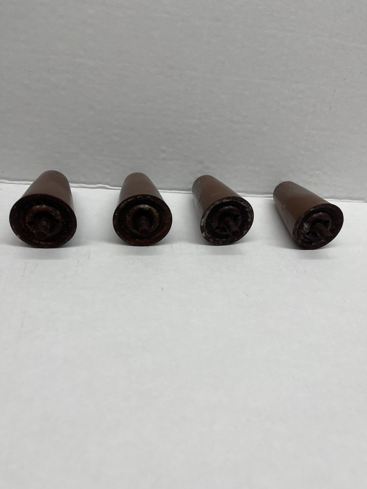 MCM (4) 2-1/2″ Metal Legs DIY Furniture Or Gas Heater Other Projects Threaded