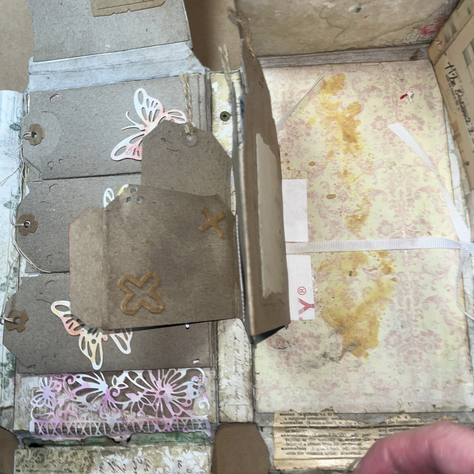 Handmade Junk Journal Folio Loaded with Flaps and Flips Working Lock And Keys