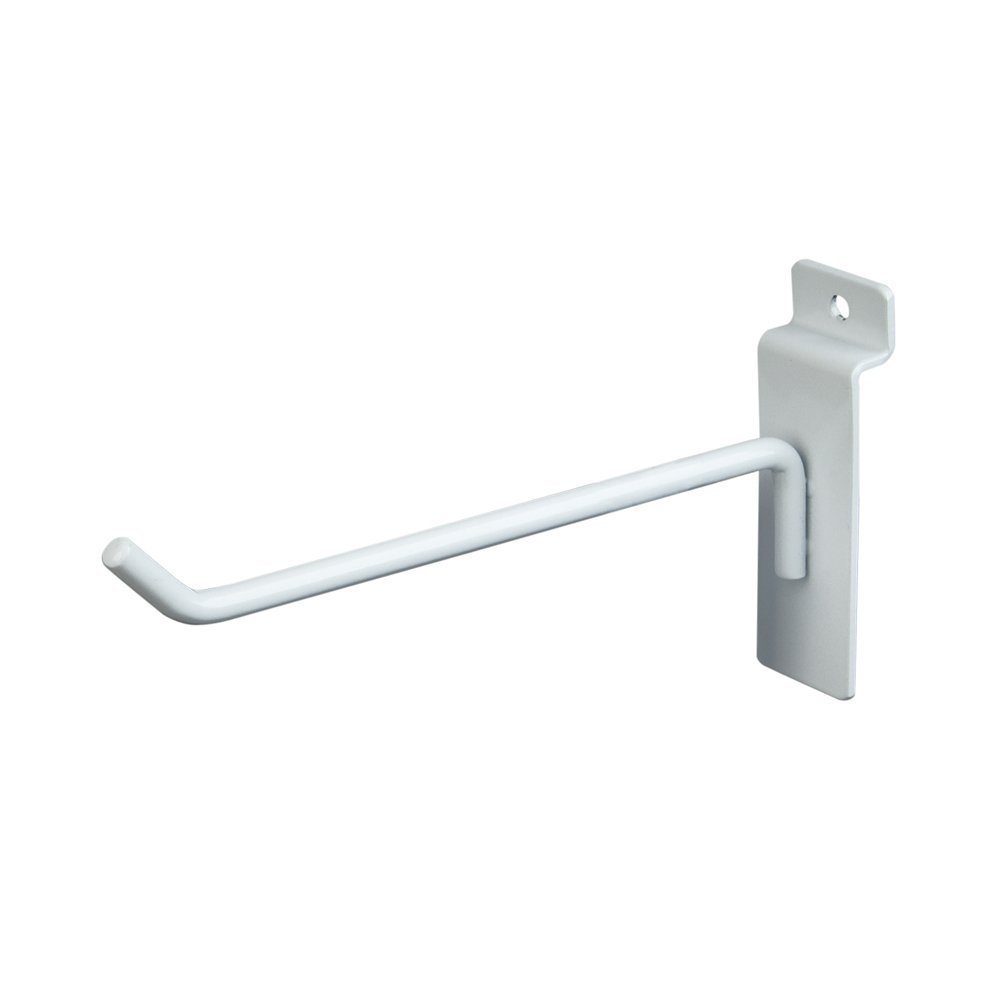 NEW SLATWALL 8″ WHITE PEG HOOKS LOT OF 100PCS