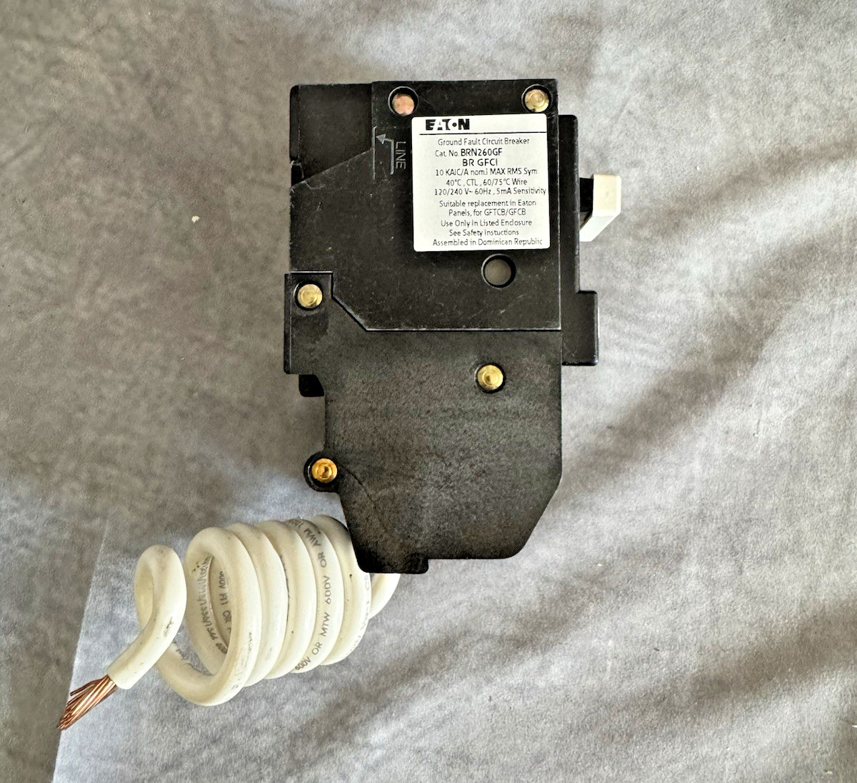 NEW Eaton BRN260GF 60 Amp 2-Pole Ground Fault Circuit breaker 120/240V 10kA