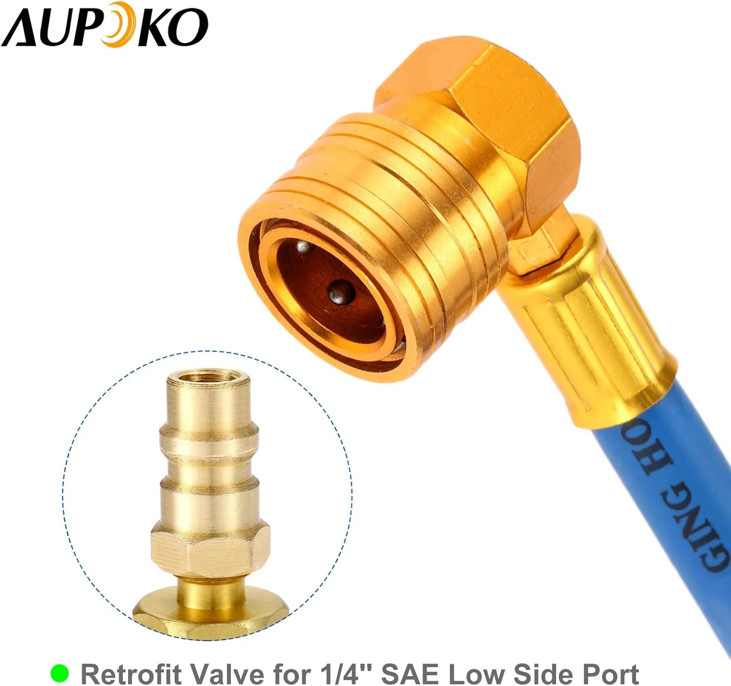 R12 to R134A Conversion Kit Quick Coupler Valve Adapter High/Low Pressure for AC