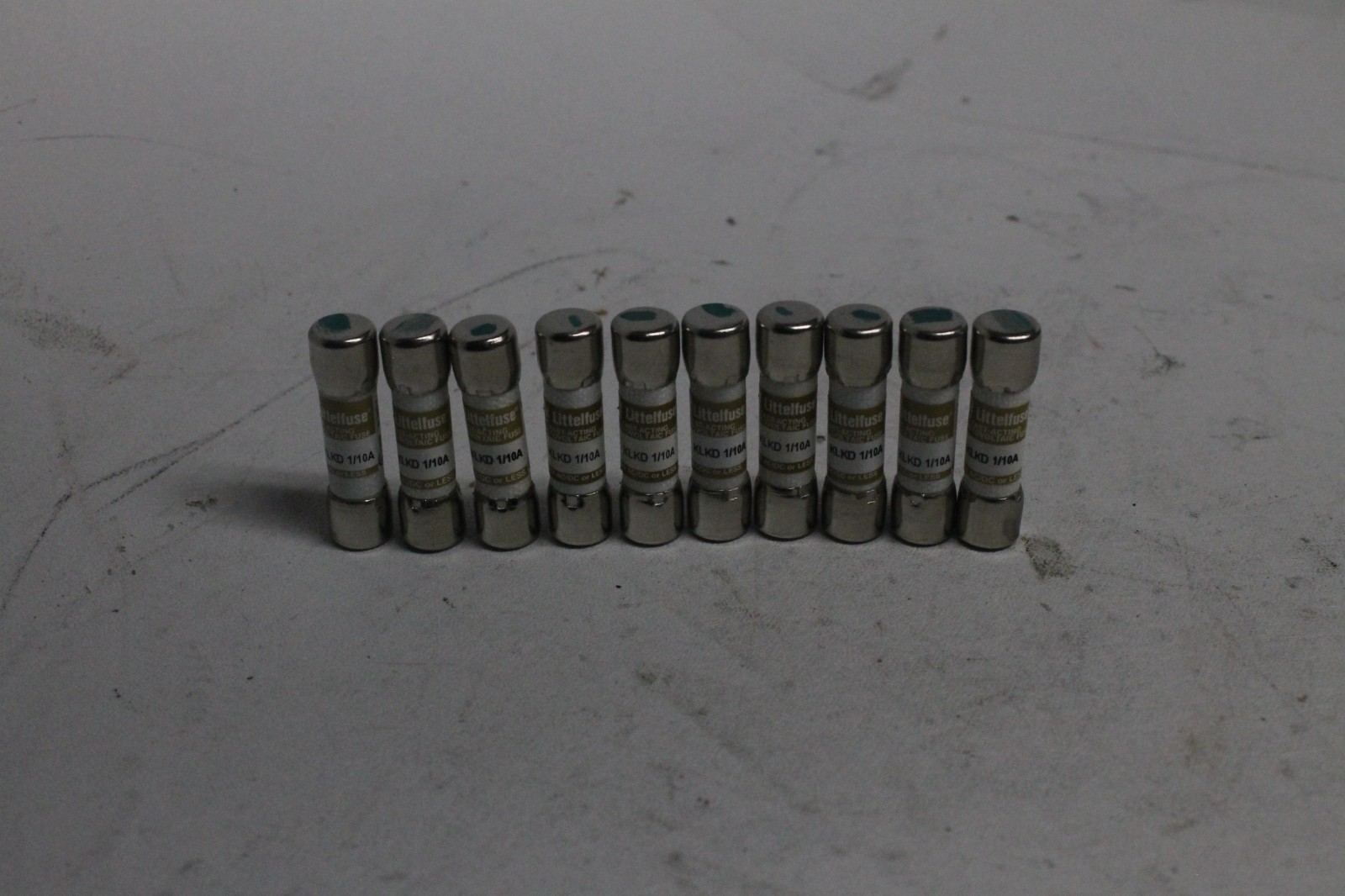 Lot of 10 Littelfuse KLKD-1/10 KLKD 1/10A 0.1A 600V Fast-Acting Fuse