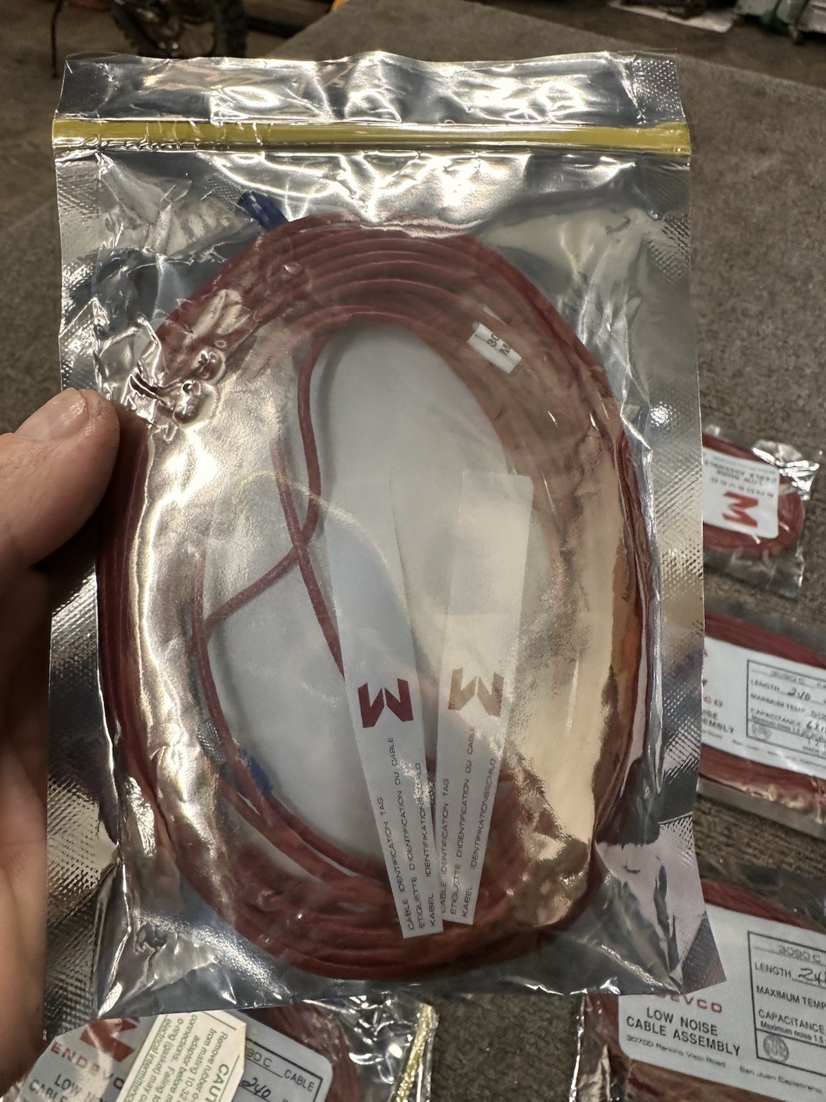 8 New Sealed Endevco 3090C Low Noise Accelerometer Cable 240 inch