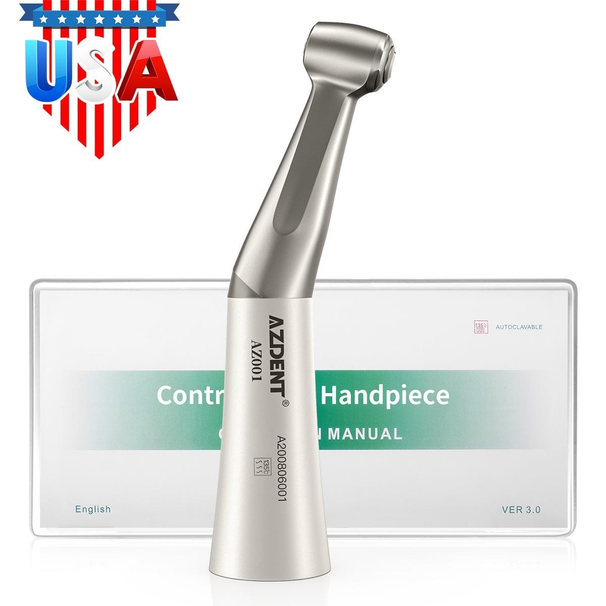 Dental 1:1 Low Slow Speed Handpiece Surgical Contra Angle Push Button Fits NSK