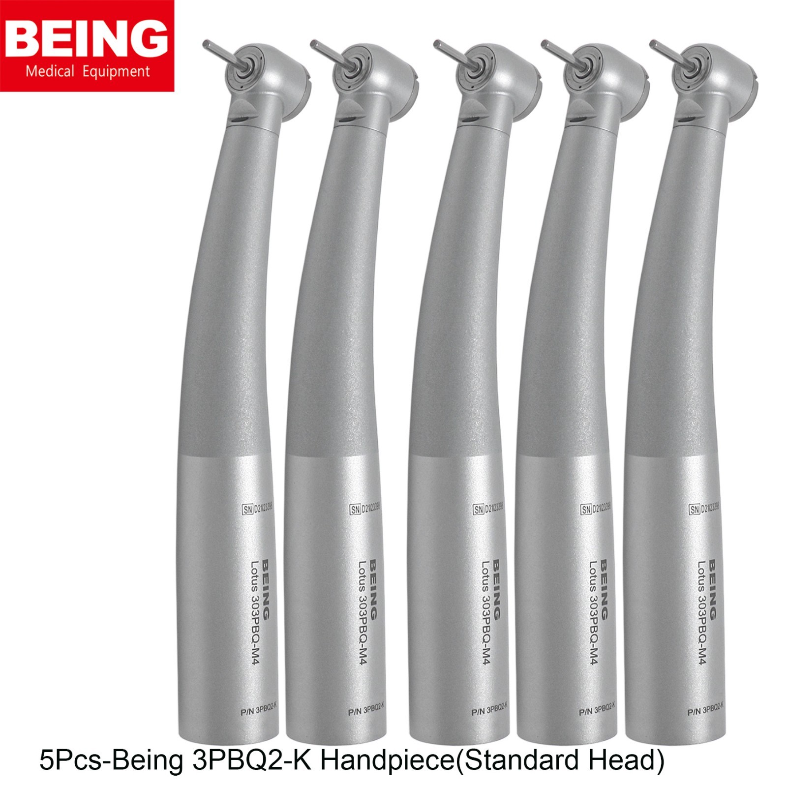 5Pcs BEING Dental High Speed Turbine Fiber Optic Handpiece for KaVo Coupler 4/6H