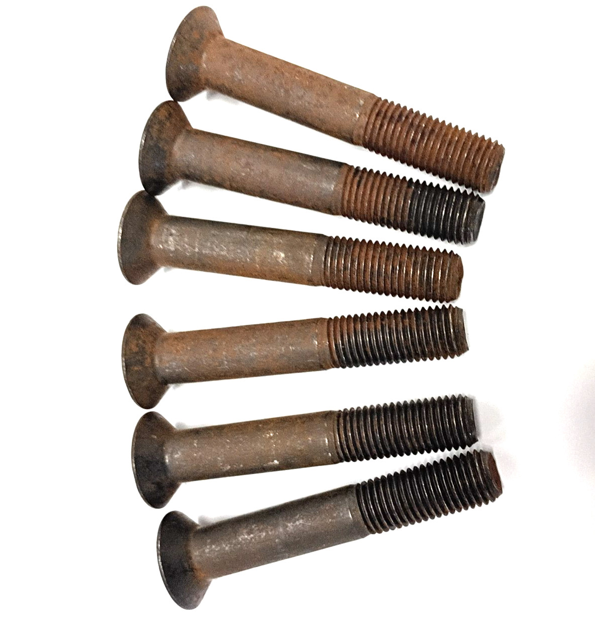 PARTIALLY THREADED FLAT HEAD BOLTS, M16X2.0 THREAD, 95MM OAL, 10MM HEX, LOT OF 6