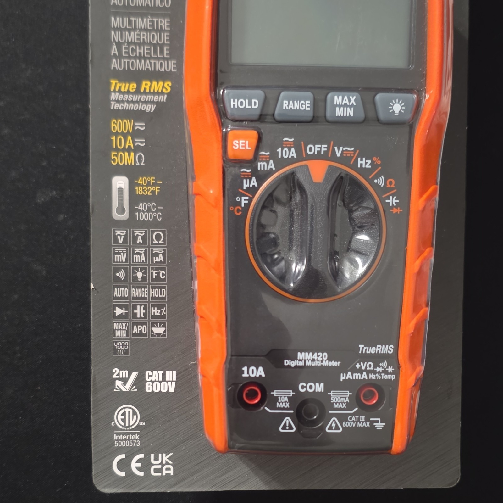 Klein Tools MM420 True RMS Auto-Ranging Digital Multimeter CAT III 600V