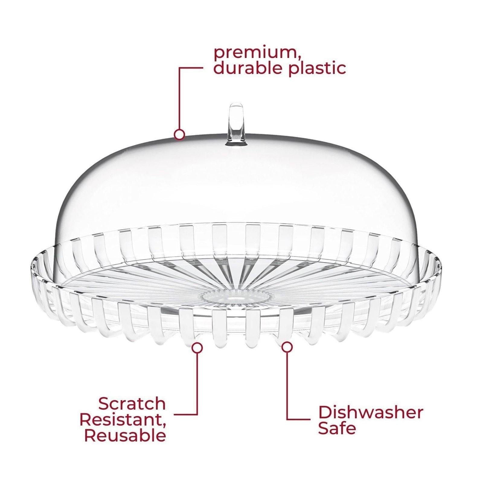 Guzzini Dolcevita Cake Stand (12″) Mother of Pearl 100% Recycled Plastic…
