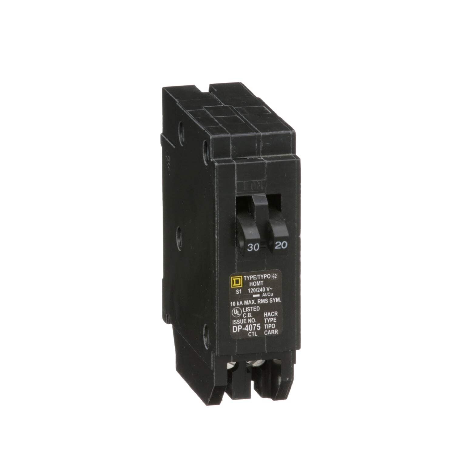 HOMT3020 – Square D Plug-In 120V 30A 2 pole circuit breaker 10kA@120V