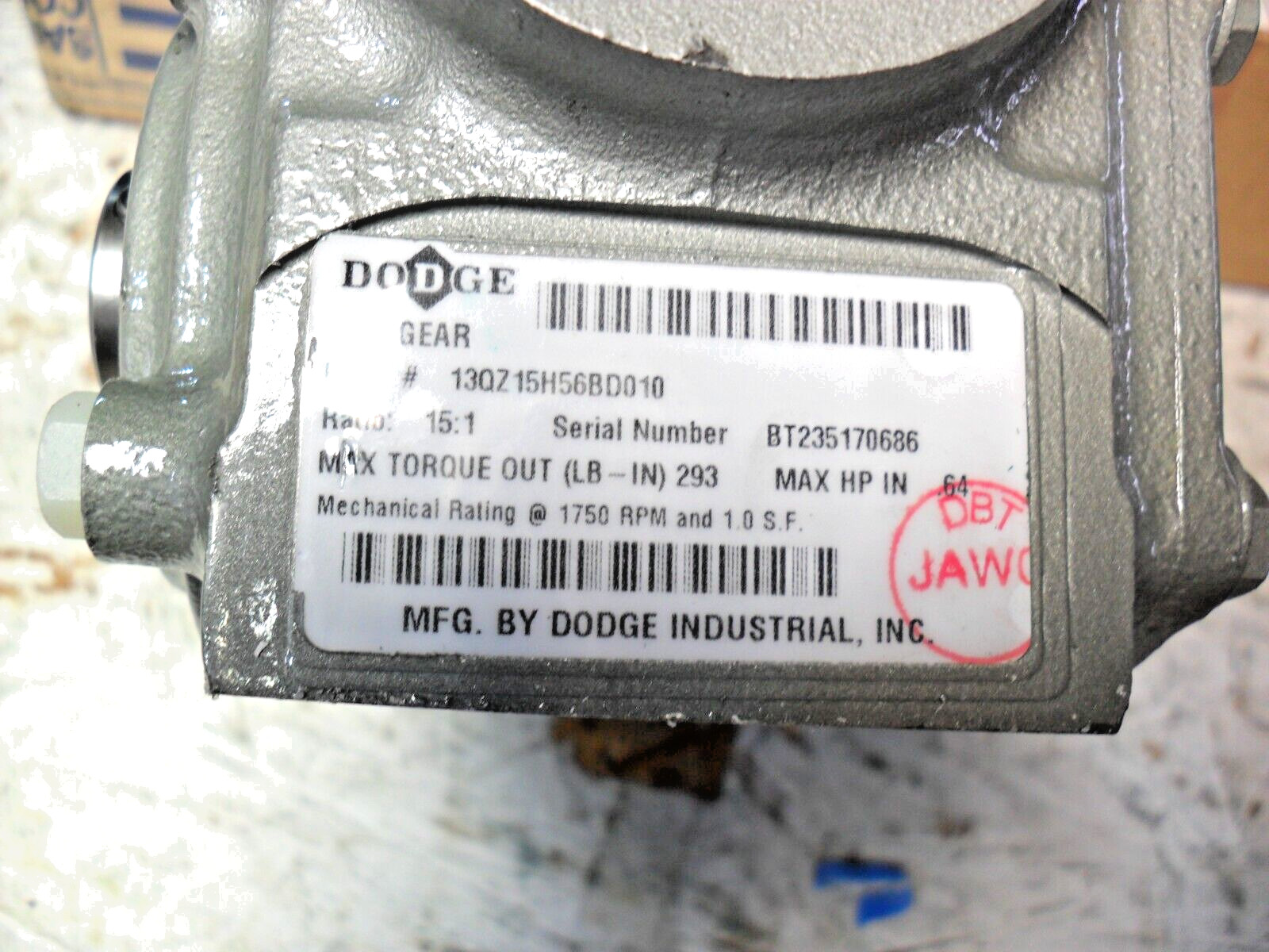 Dodge Tigear – 13QZ15H56BD10 -Hollow Bore 5/8″ Ratio 15:1 – 13QZ-15H-56B-D-101
