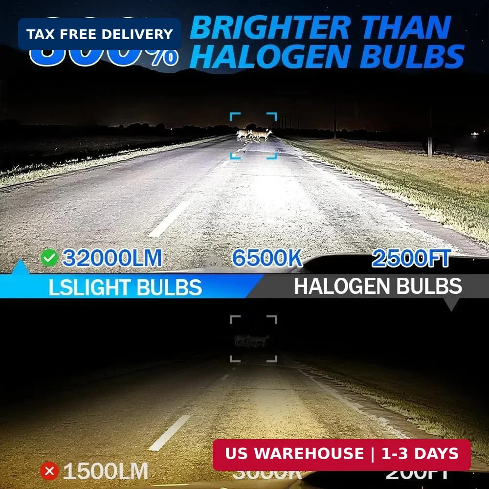 Light Bulbs Compatible for 2016-2020 Honda Civic 9005 High Beam H11 Low Beam H11