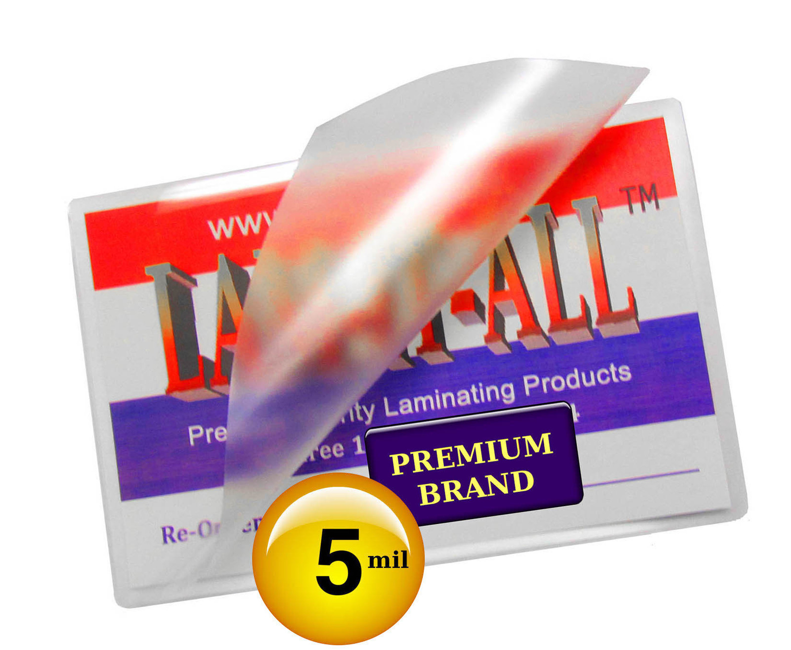 LAM-IT-ALL Hot Laminating Pouches 2-1/2 x 3-5/8 School Card [pack of 100] 5 Mil