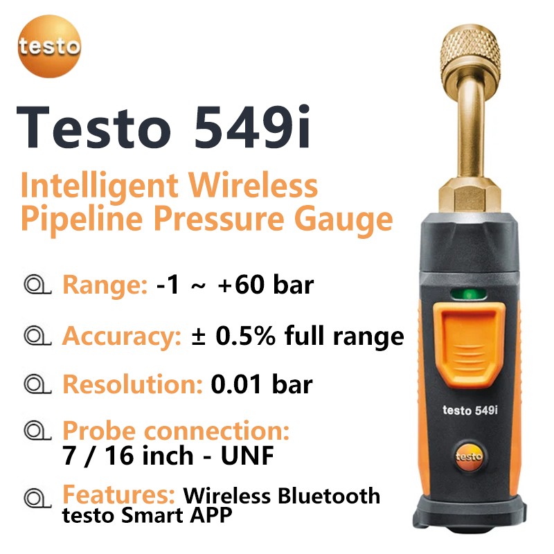 Testo 0563 0002 10 Smart Probes AC & Refrigeration Test Kit 2x549i & 115i HVAC