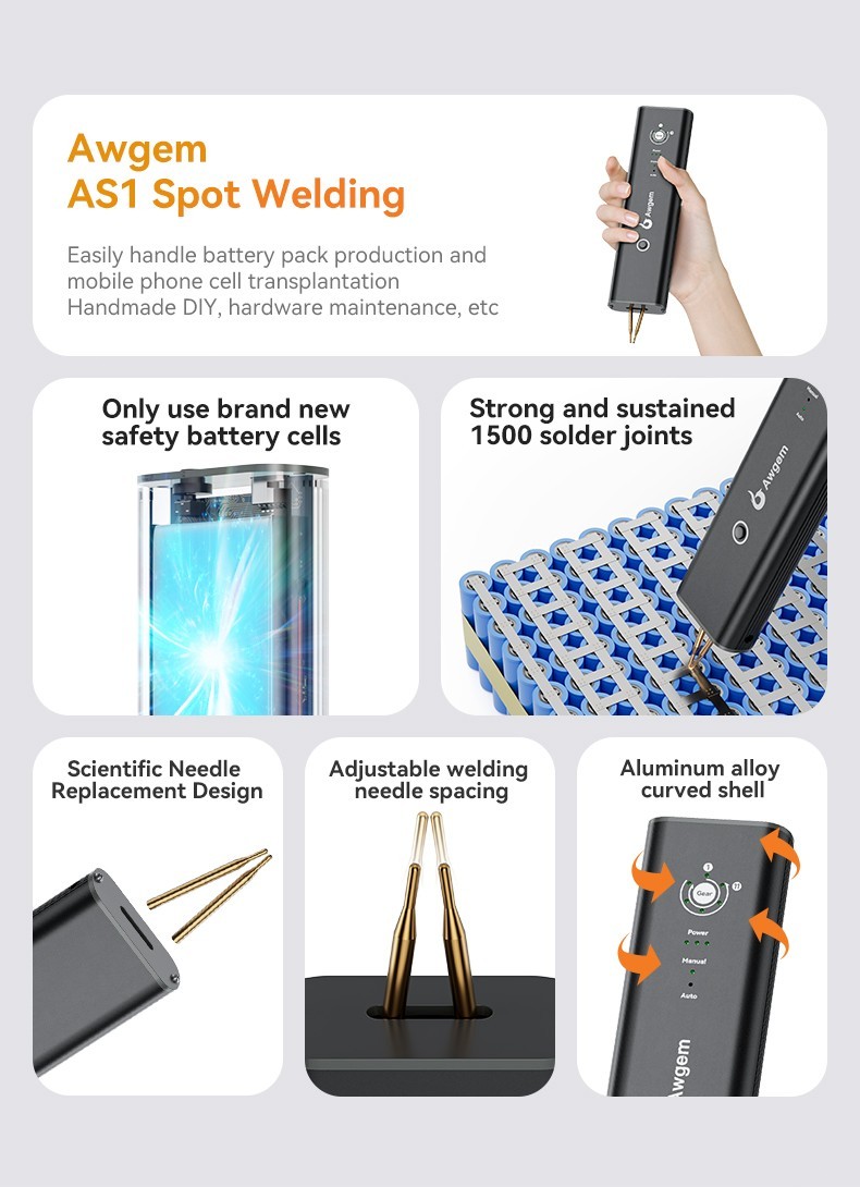 Mini Spot Welder 11 Gear Battery Welding Machine for 18650 Nickel Strip DIY