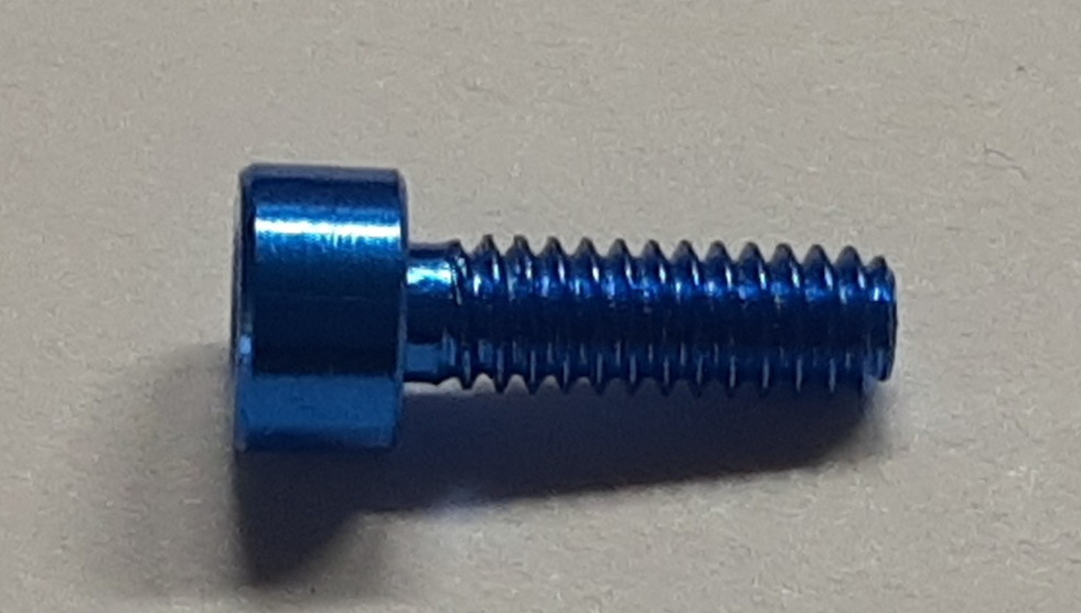18pcs M2 X 6mm Long Socket Head Aluminum Allen screw Hex bolts 1.5mm Drive Blue