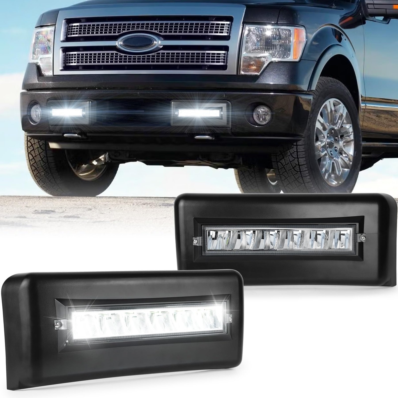 MOVOTOR Bumper Guard Pads with Led Lights,Front Bumper Cover Insert End Caps …