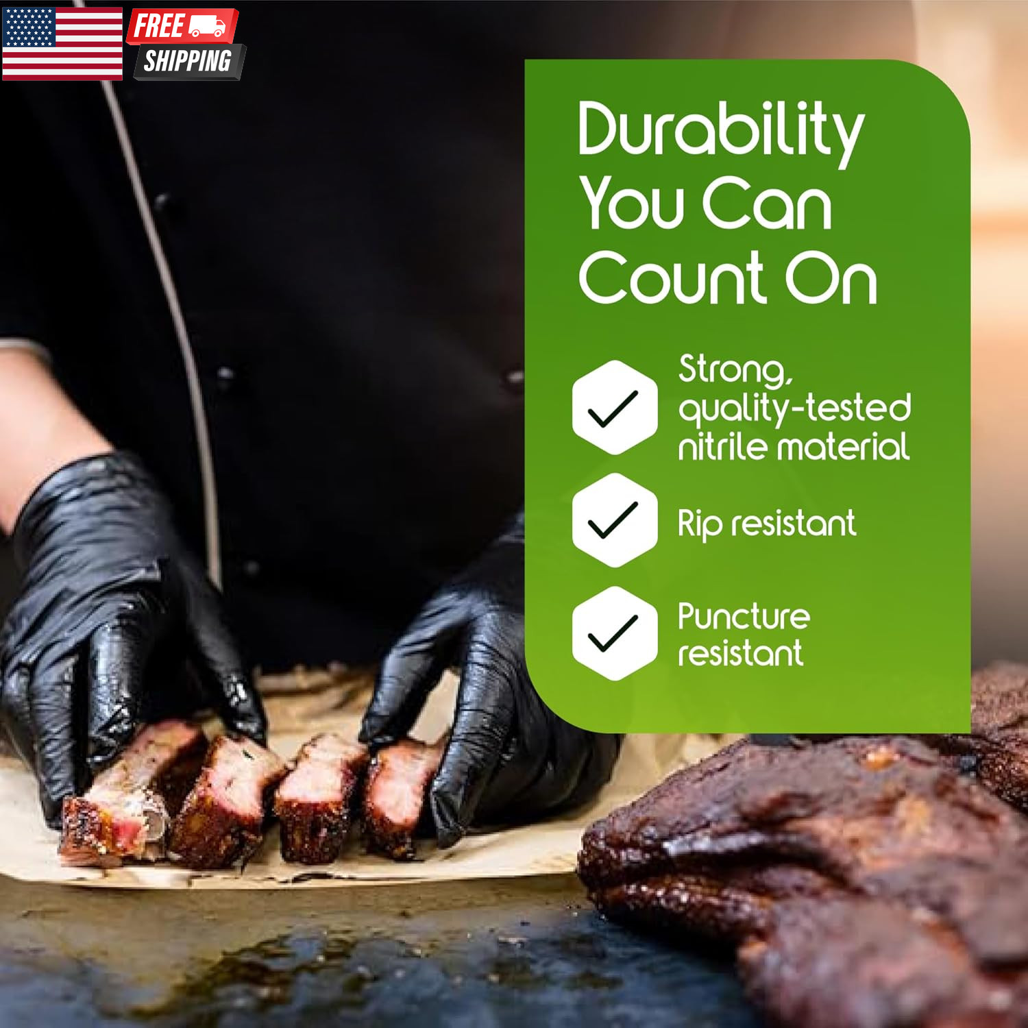 Black Nitrile Gloves HEAVY DUTY 6 Mil Nitrile Chemical Resistant Medical Cooking