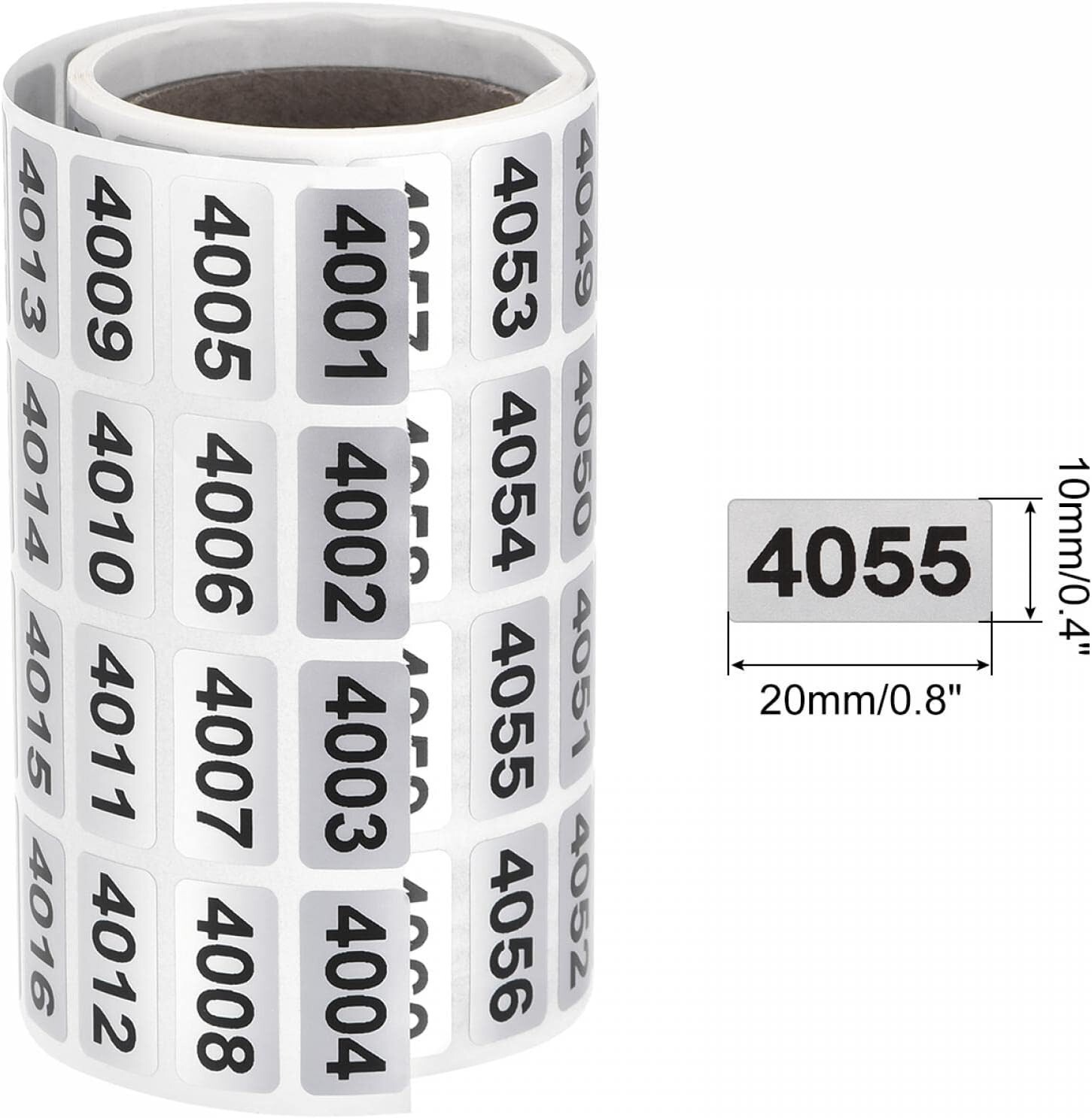 1-20000 Consecutive Number Label Stickers Inventory Control Adhesive Waterproof