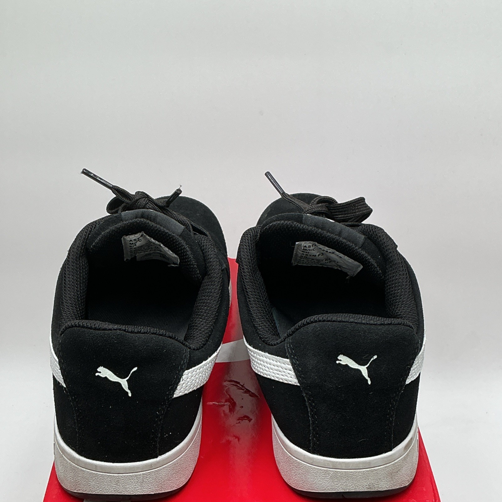 Puma Iconic Men’s US 9.5 M Black White Suede Composite Toe Work Shoes Ebay4685