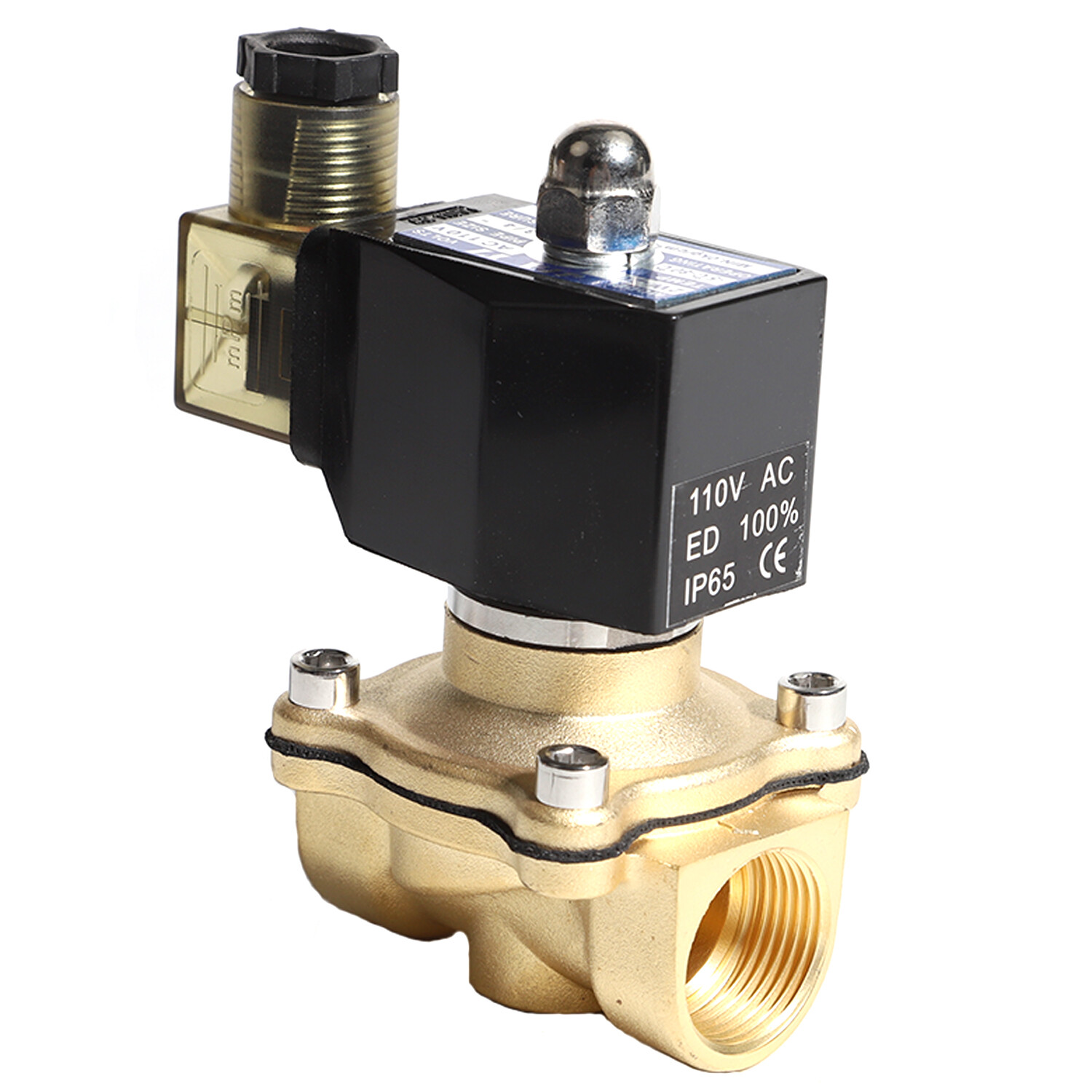 3/4″ Normally Closed Brass Solenoid Valve 110Volt AC Water Air Gas VITON DN16