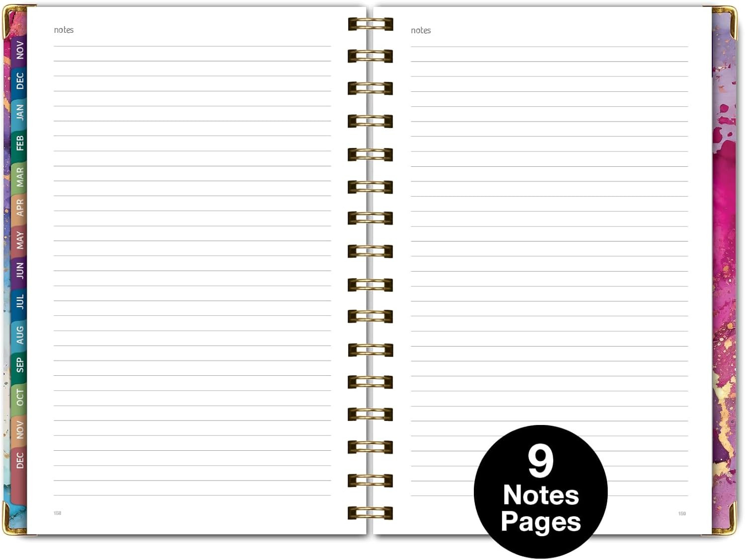 HARDCOVER 2026 Planner, 5.5″x8″: 14 Months (November 2025 – December 2026), Dail