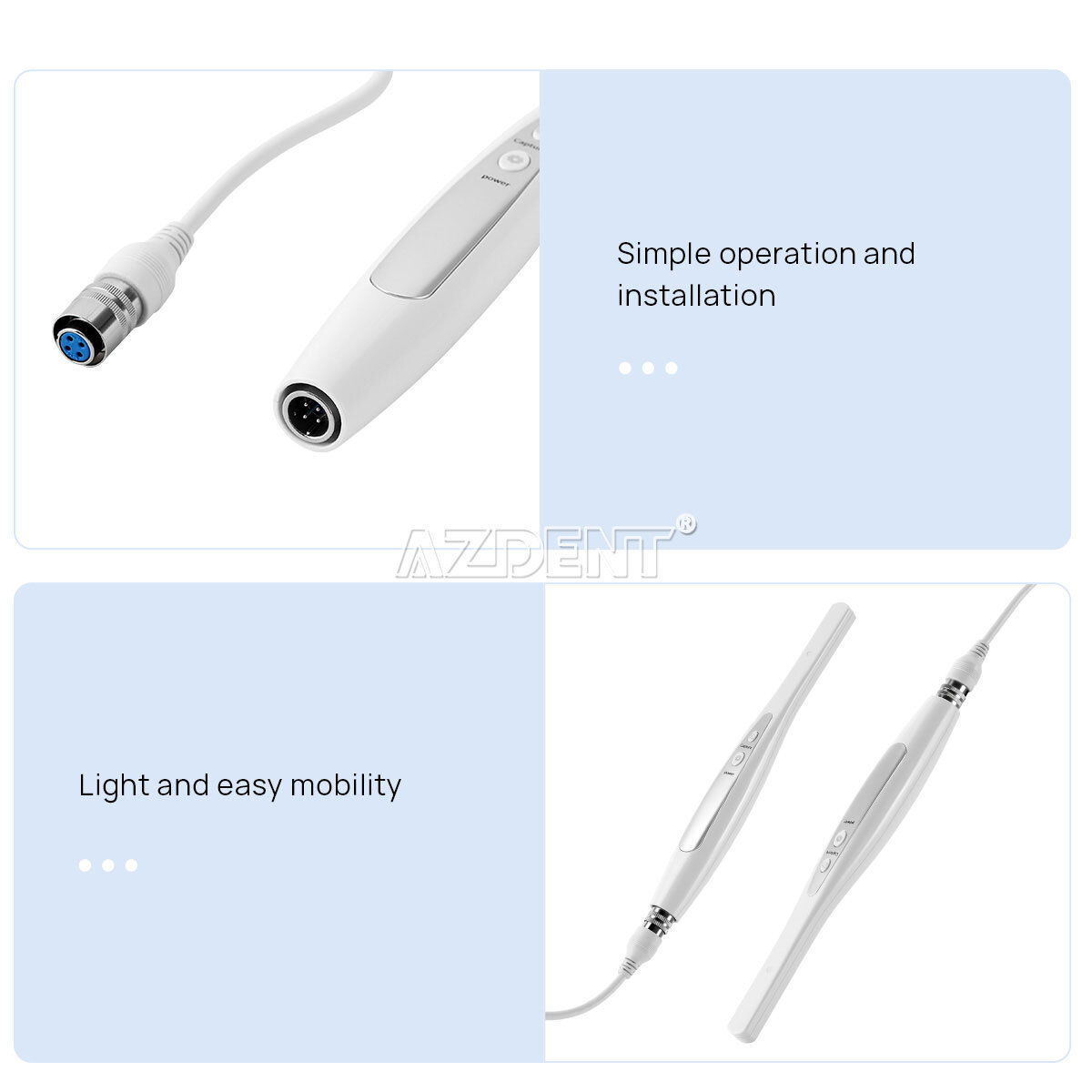 AZDENT Dental Intraoral Camera USB Digital Imaging HD Camera 6 LED Light
