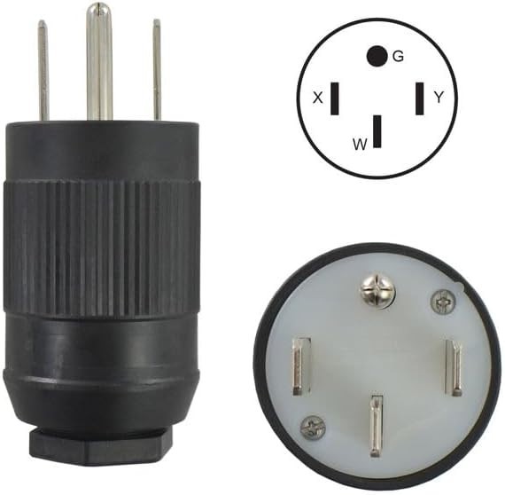 Conntek 14-50P Male Power Cord End Connector 50AMP 240V 4 Wire Plug 60837-00