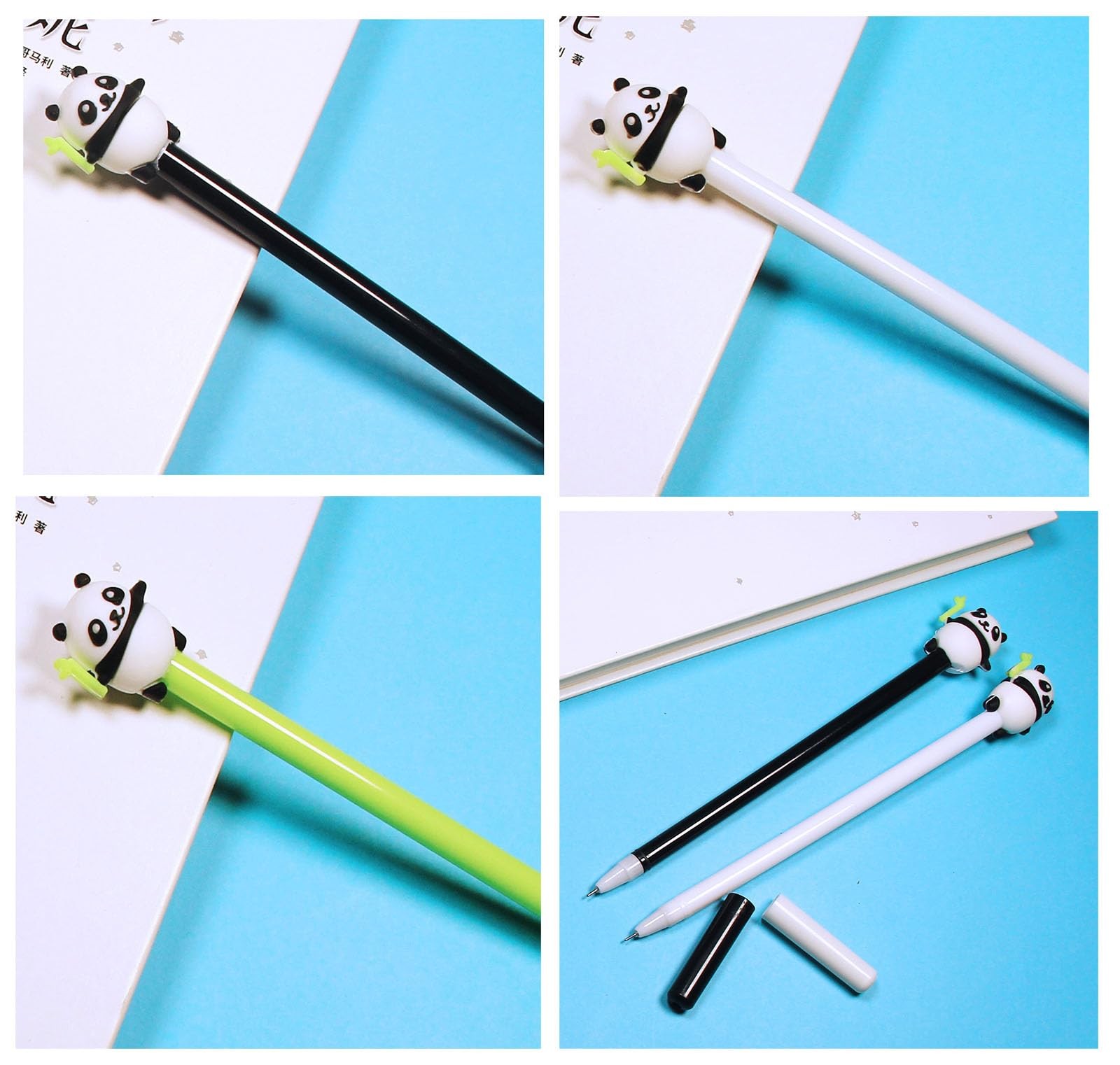 YYaaloa 12pcs Panda Shaped Gel Ink Pens 1 Count (Pack of 1), pens