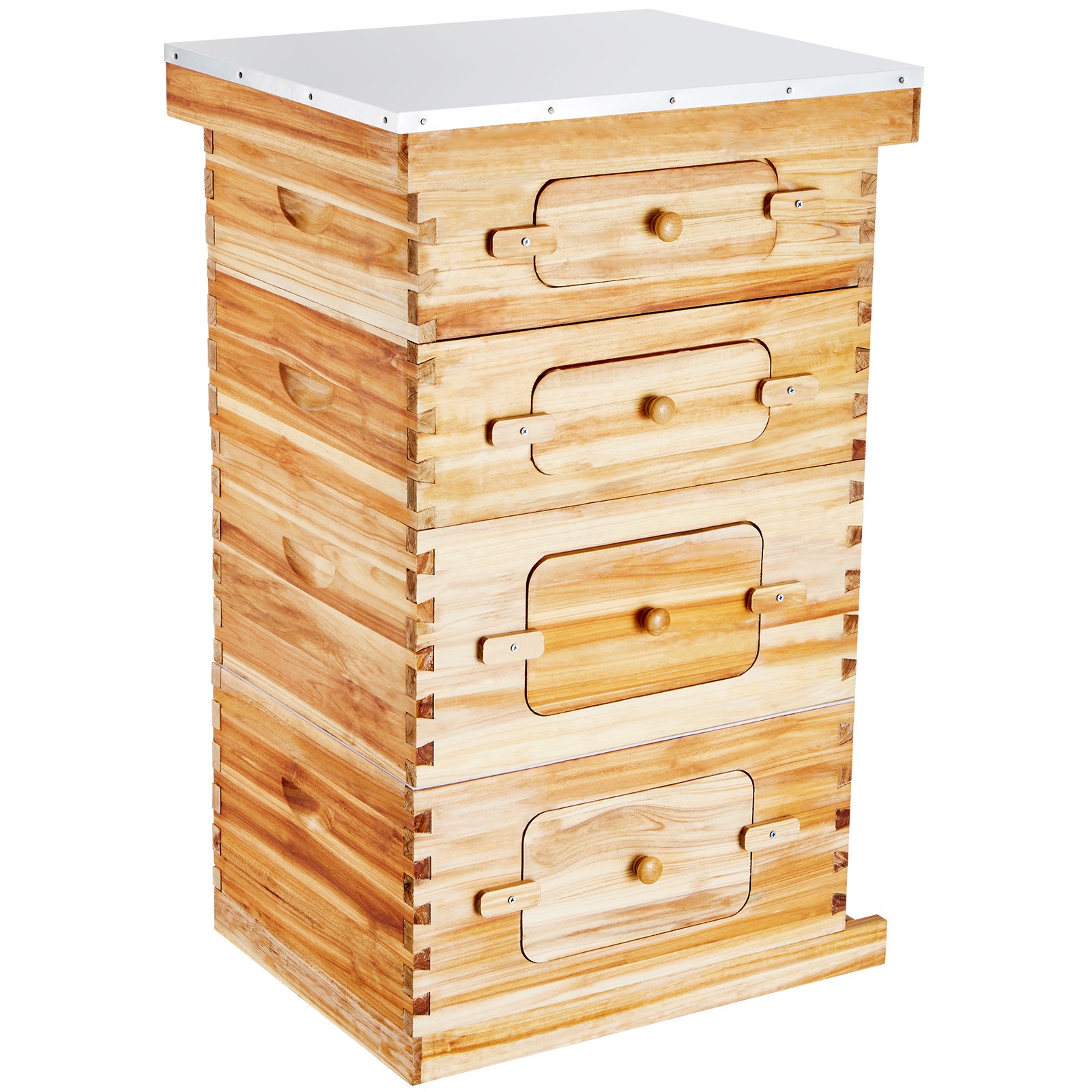 VEVOR Bee Hive Langstroth Kit 20 Deep & 20 Medium Frames with Acrylic Windows