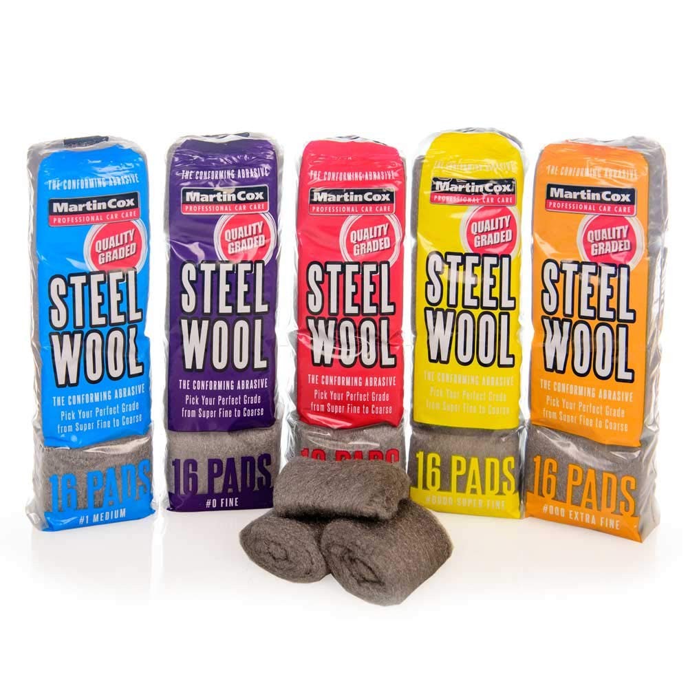 16 x Steel Wool, Grade #1#0#00#00#0000 16 High Quality Steel Wire Wool Pads…