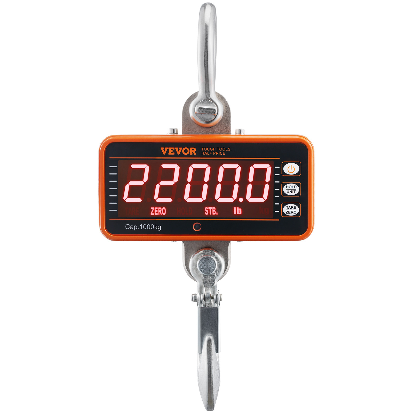 VEVOR Digital Crane Scale Industrial Hanging Scale 2200 lbs/1000 kg Heavy Duty